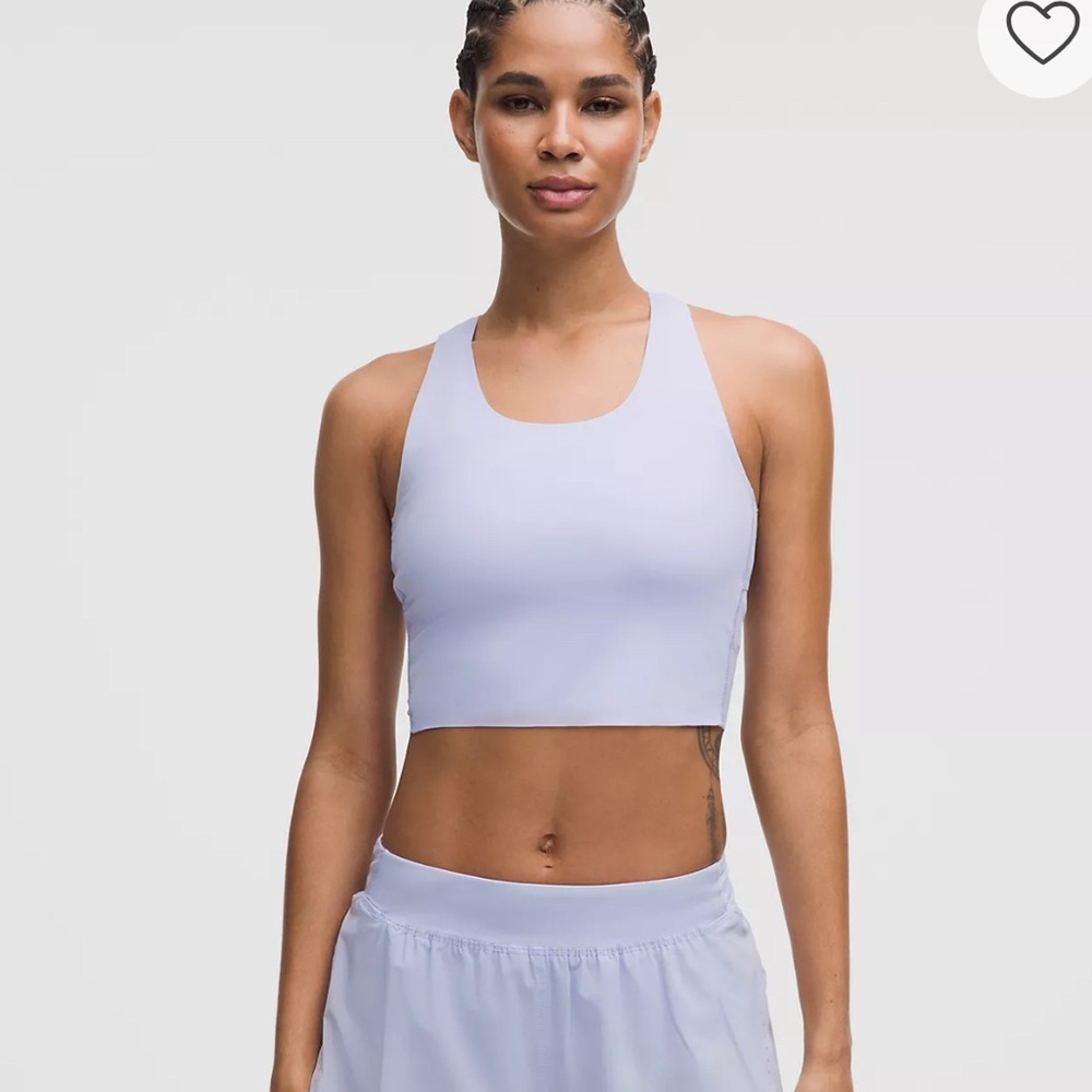 NWT Women’s LULULEMON Fast and Free Light* Serene Blue** Crop Tank